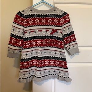 6-12M fair Isle Sweater Holiday Dress